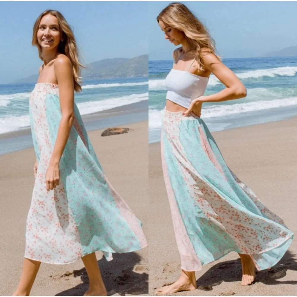 1 LEFT! Chiffon Maxi Skirt - Picture 1 of 4